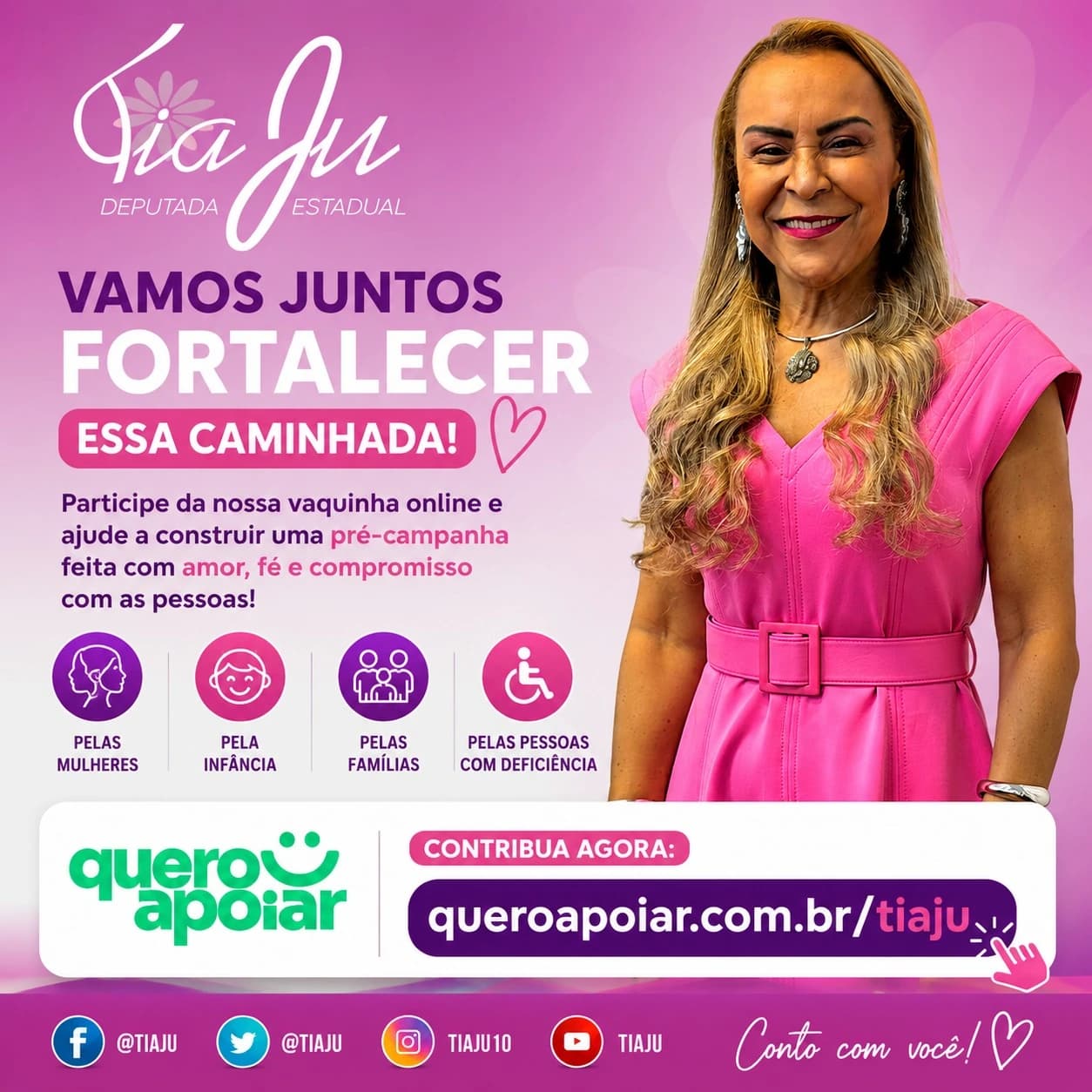 Tia Ju, pré-candidata a deputada estadual — Vamos juntos fortalecer essa caminhada!