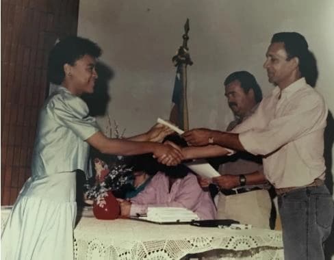 Tia Ju em sua formatura